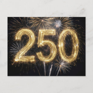 Amerikas 250. Geburtstagsfeuerwerk Einladungspostkarte