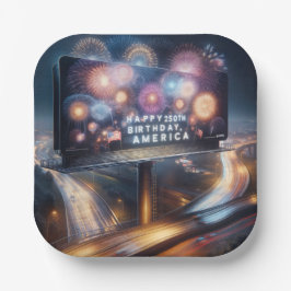 Amerikas 250. Geburtstagsplakat Pappteller