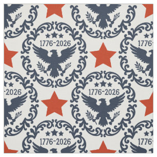Amerikas 250. Heritage Eagle & Stars Rot Marinebla Stoff