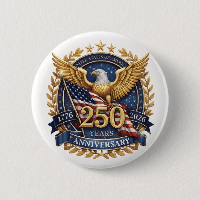 Amerikas 250-Jahr-Feier Button (Vorderseite)