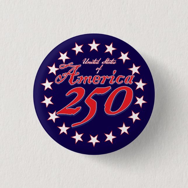 Amerikas 250. Jahrestag Button (Vorderseite)