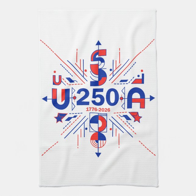 Amerikas 250. Jahrestag Geschirrtuch (Vertikal)