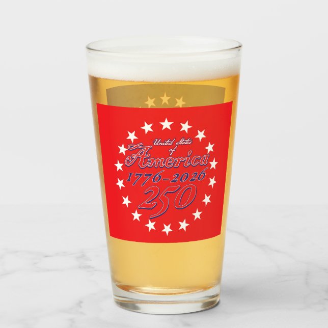 Amerikas 250. Jahrestag Glas (Rückseite (gefüllt))