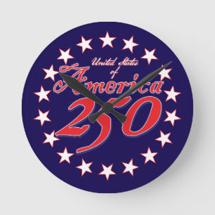 Amerikas 250. Jahrestag Runde Wanduhr