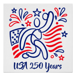 Amerikas 250. Jubiläum feiern Poster