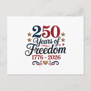 Amerikas 250. Jubiläum Feiertagspostkarte