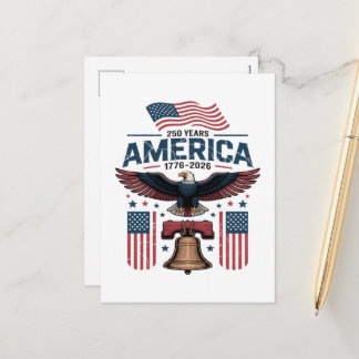 Amerikas 250. Jubiläum Feiertagspostkarte