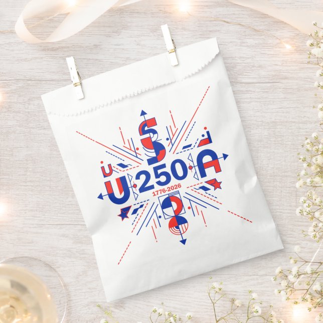 Amerikas 250. Jubiläum Geschenktütchen (Ausgeschnitten)