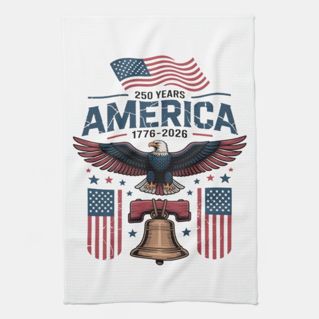 Amerikas 250. Jubiläum Geschirrtuch (Vertikal)