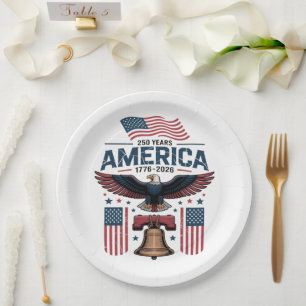 Amerikas 250. Jubiläum Pappteller