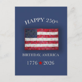 Amerikas 250. Jubiläum Patriotic 4. Juli Postkarte