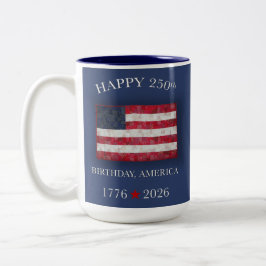 Amerikas 250. Jubiläum Patriotic 4. Juli Zweifarbige Tasse