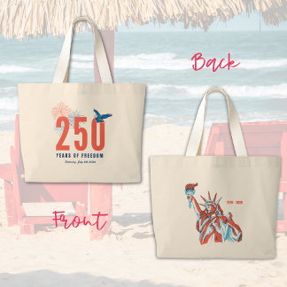 Amerikas 250. Jubiläum Patriotische Freiheit Jumbo Stoffbeutel