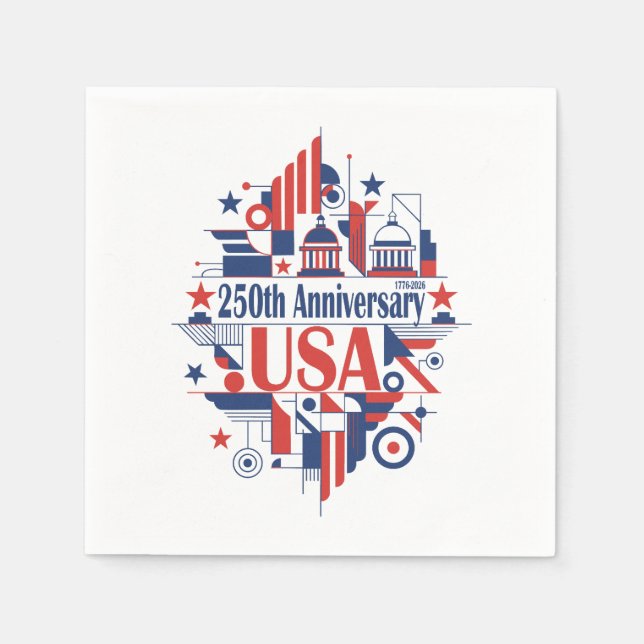 Amerikas 250. Jubiläum Serviette (Vorderseite)