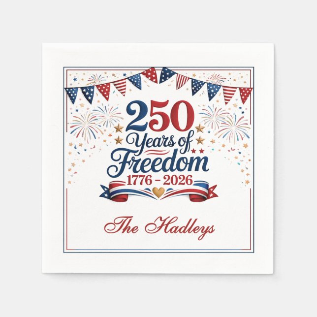 Amerikas 250. Jubiläum Serviette (Vorderseite)