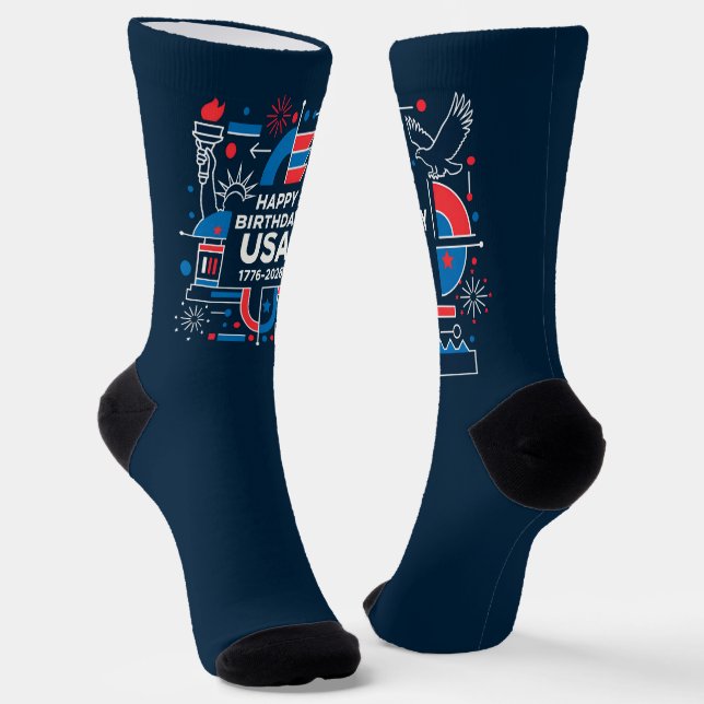 Amerikas 250. Jubiläum Socken (Gewinkelt)
