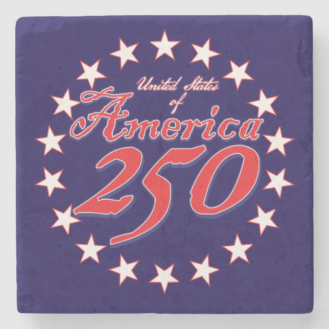 Amerikas 250. Jubiläum Steinuntersetzer (Vorderseite)