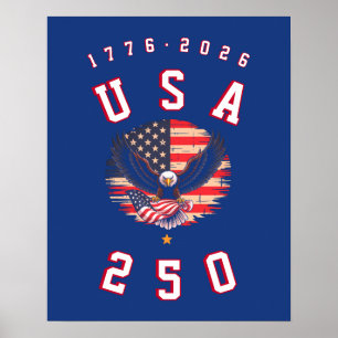 Amerikas 250. Jubiläum USA 250 1776 2026 Poster
