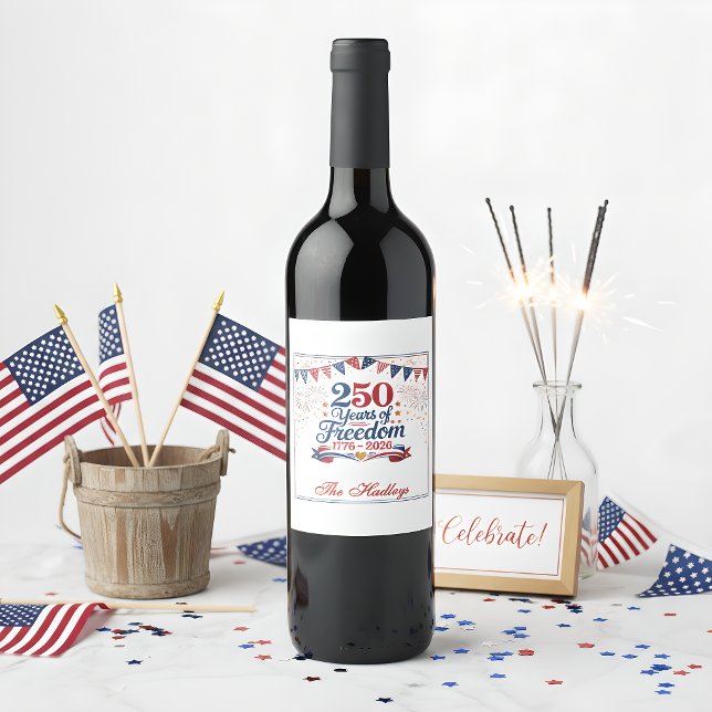 Amerikas 250. Jubiläum Weinetikett (Von Creator hochgeladen)