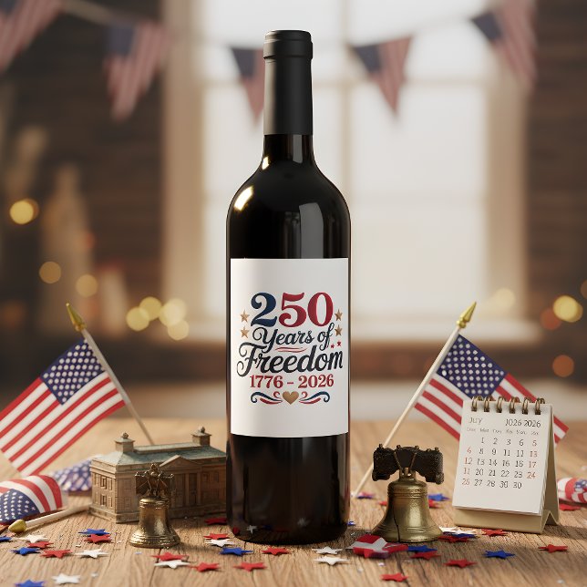 Amerikas 250. Jubiläum Weinetikett (Von Creator hochgeladen)