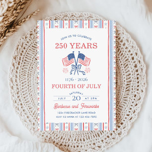 Amerikas 250. Jubiläums-Familien-BBQ Einladung