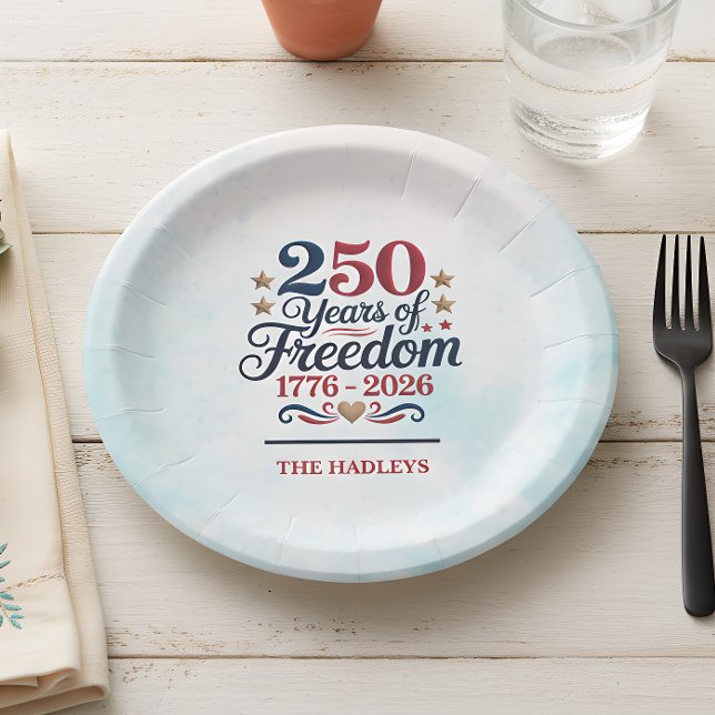 Amerikas 250. Jubiläums-Himmel Pappteller (Von Creator hochgeladen)