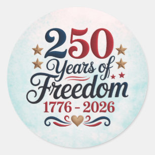 Amerikas 250. Jubiläums-Himmel Runder Aufkleber