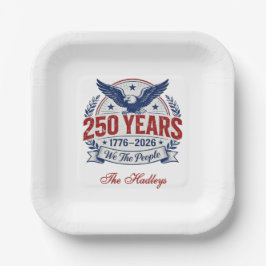Amerikas 250. Jubiläumsname Pappteller