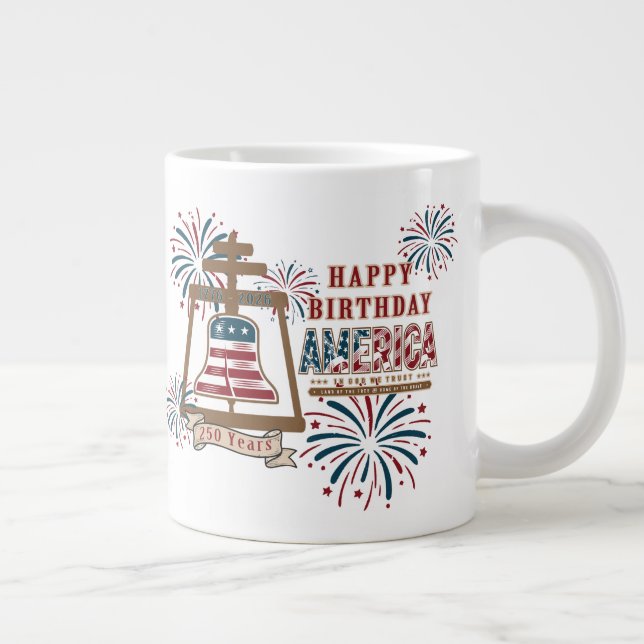 Amerikas 250. Riverside Raincross Jumbo-Tasse (Rechts)