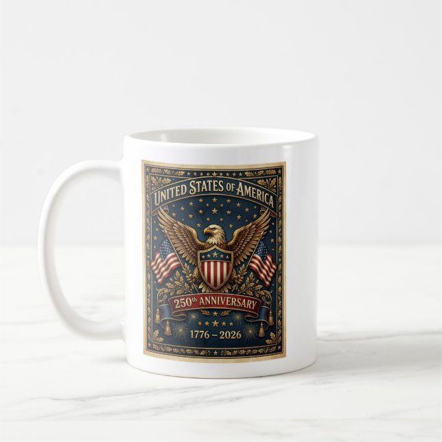 Amerikas 250. Version 1    Kaffeetasse (Links)