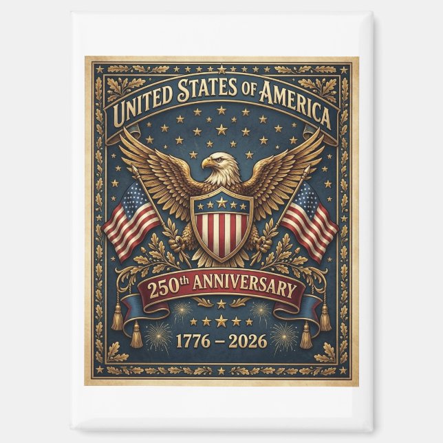 Amerikas 250. Version 1    Magnet (Vorderseite)