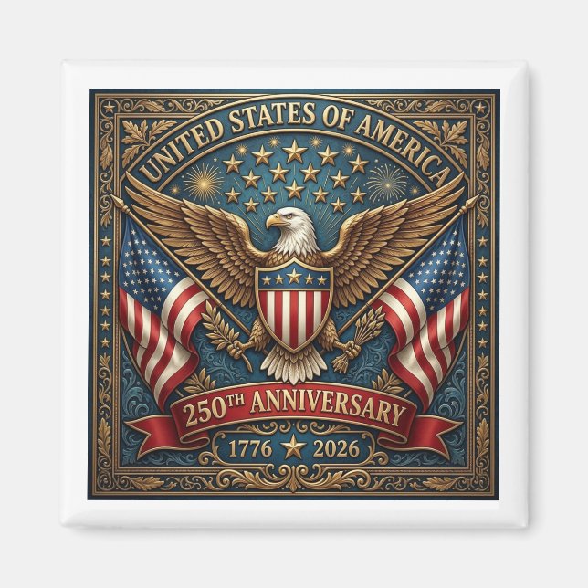 Amerikas 250. Version 2 Magnet (Vorne)