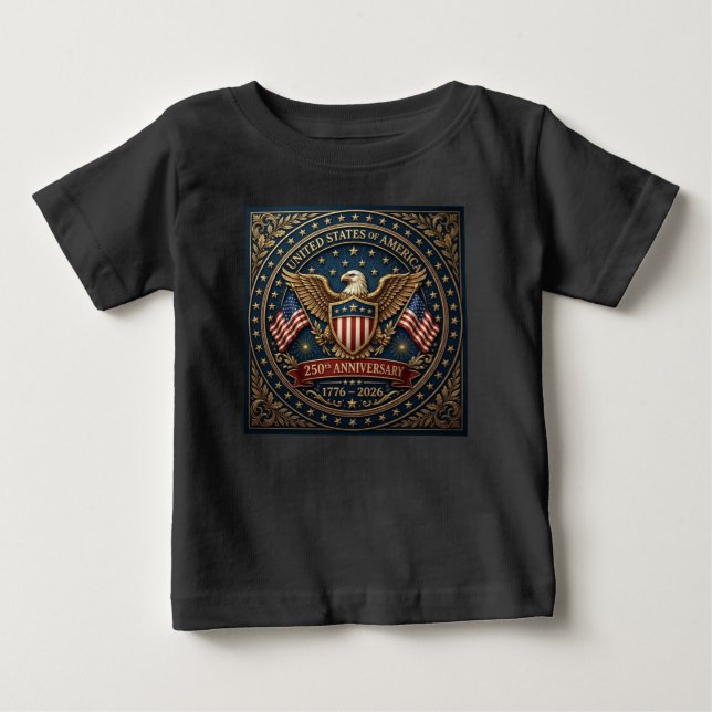 Amerikas 250. Version 3 Baby T-shirt (Vorderseite)