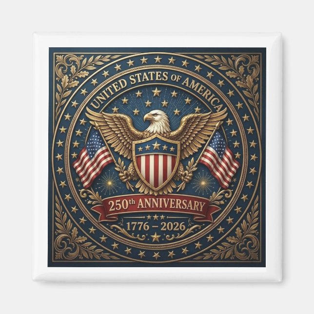 Amerikas 250. Version 3 Magnet (Vorne)