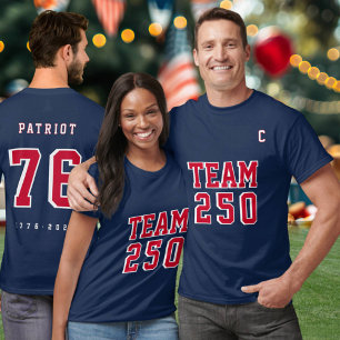 Amerikas 250er Team 250 Event Name Party Trikot T-Shirt