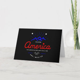 Amerikas Berge rufen, ich muss gehen, dunkle Farbe Karte