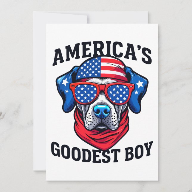 Amerikas bester Junge Hund Einladung (Vorderseite)