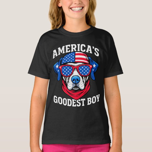 Amerikas bester Junge Hund T-Shirt (Vorderseite)