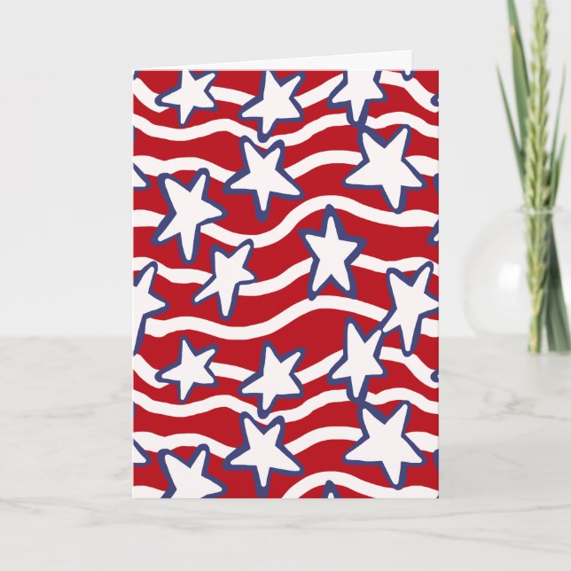 Amerikas blühende US Flagge Karte (Vorderseite)