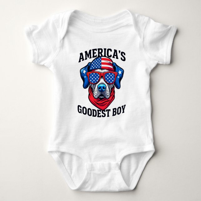 Amerikas bravster Hund Baby Strampler (Vorderseite)