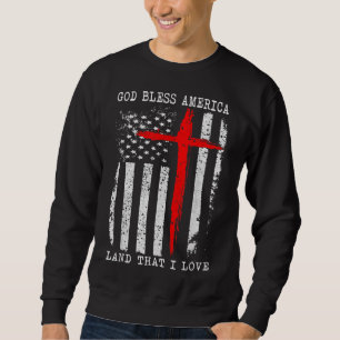 Amerikas Christlicher Gott segne Amerika Sweatshirt