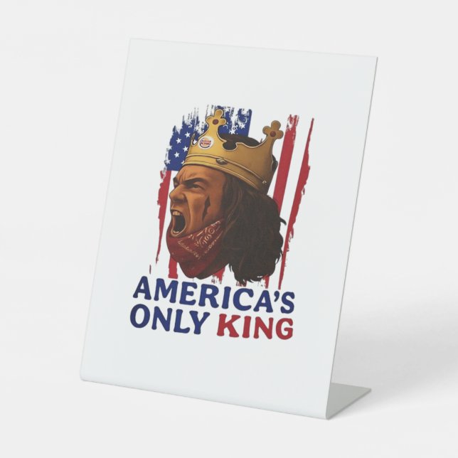 Amerikas einziger König Sockelschild (Vorderseite)