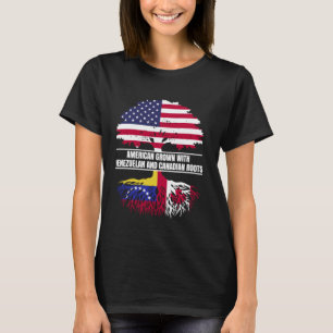 Amerikas Erbe mit Flaggen venezolanischer Kanal T-Shirt