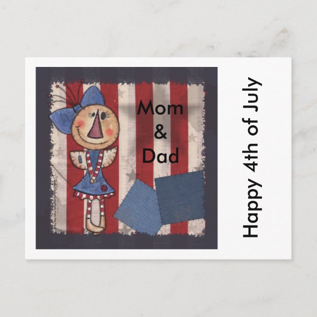 Amerikas erster Engel Postkarte (Vorderseite)