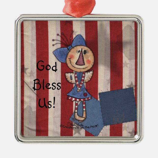 Amerikas erster Engel Silbernes Ornament (Vorne)