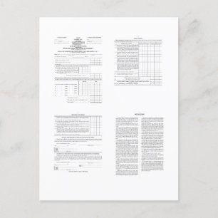 Amerikas erstes Einkommensteuerformular 1040 aus d Postkarte