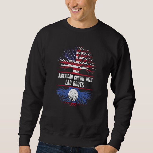 Amerikas Erwachsenenalter mit laotischen Wurzeln i Sweatshirt (Vorderseite)