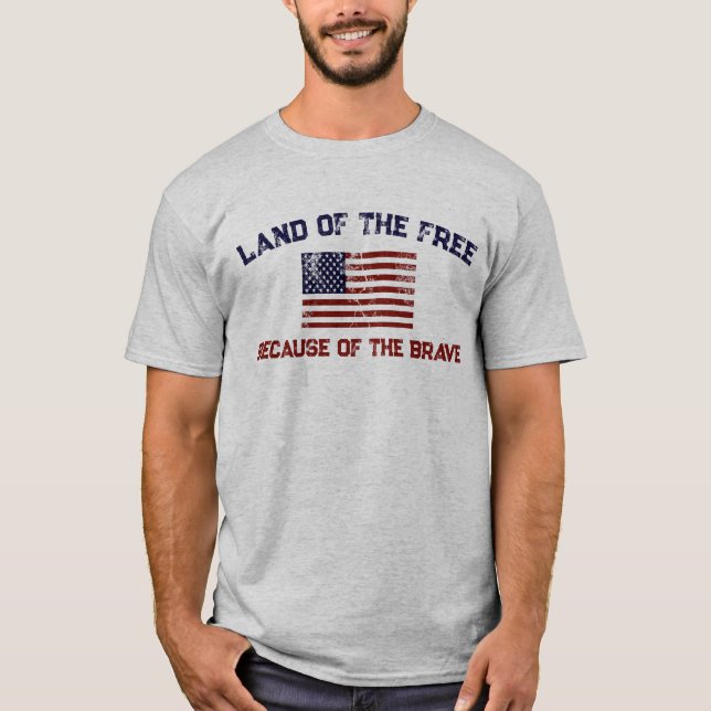 Amerikas Flaggenland der Freien T-Shirt (Vorderseite)