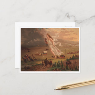 Amerikas Fortschritt, John Gast 1872 Postkarte