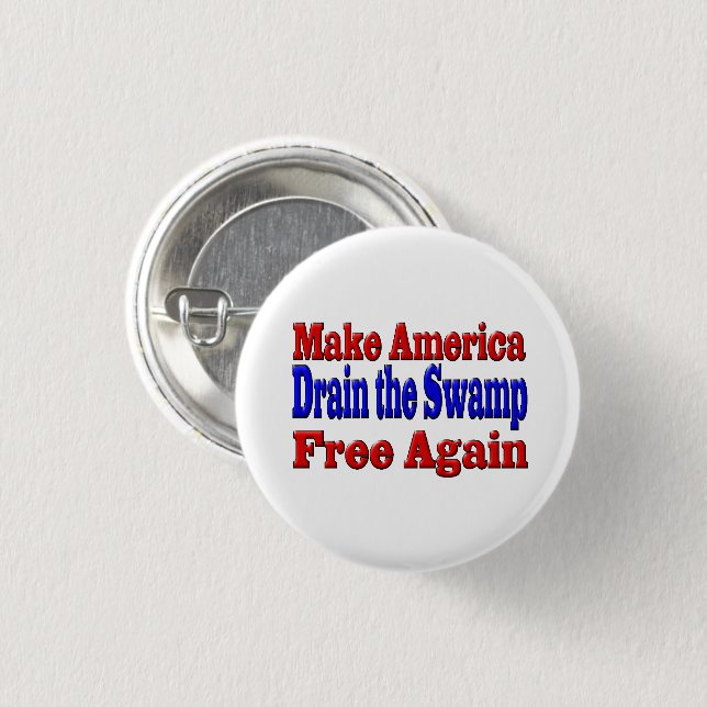 Amerikas freie Entwässerung des Sümpfels in Rot Button (Vorne & Hinten)